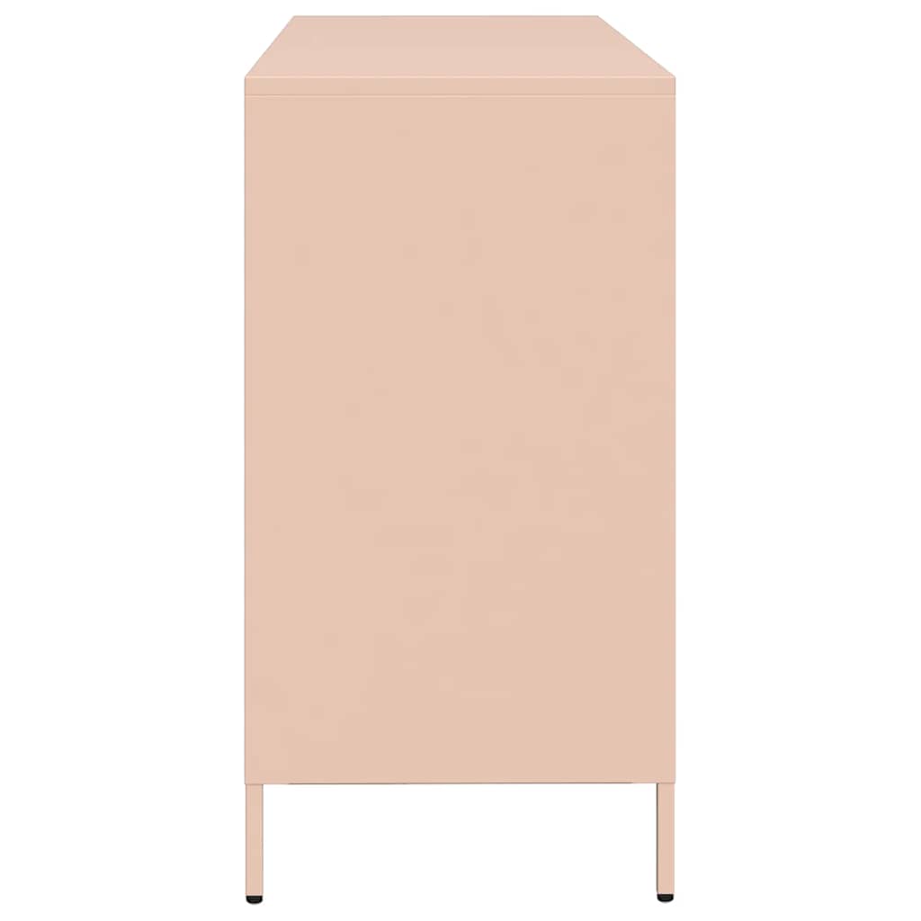 Dressoir 135x39x73,5 cm koudgewalst staal roze