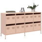Dressoir 135x39x73,5 cm koudgewalst staal roze