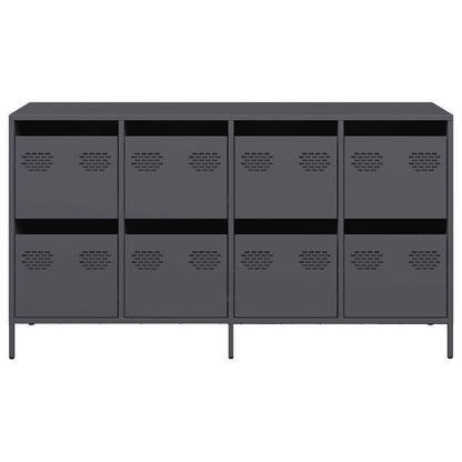 Dressoir 135x39x73,5 cm koudgewalst staal antracietkleurig