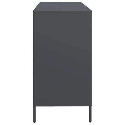 Dressoir 135x39x73,5 cm koudgewalst staal antracietkleurig
