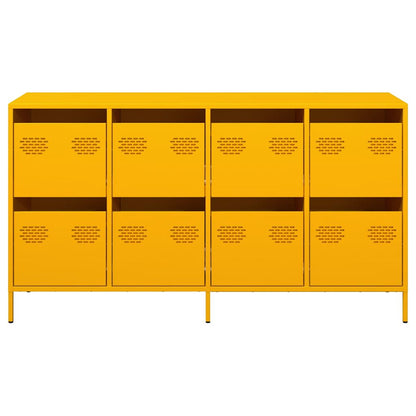 Dressoir 135x39x73,5 cm koudgewalst staal mosterdgeel