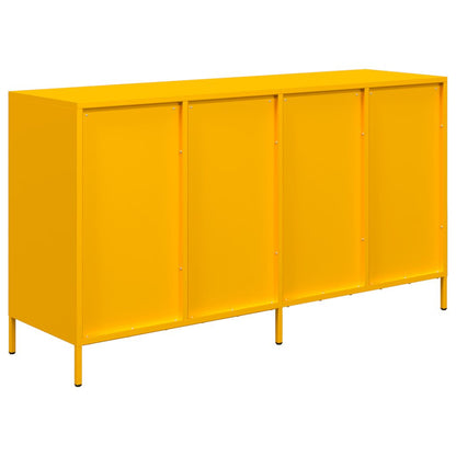 Dressoir 135x39x73,5 cm koudgewalst staal mosterdgeel