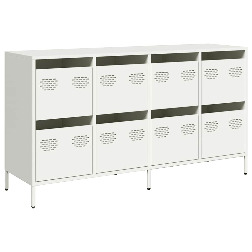 Dressoir 135x39x73,5 cm koudgewalst staal wit