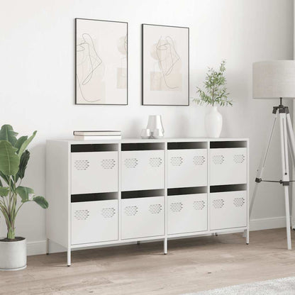 Dressoir 135x39x73,5 cm koudgewalst staal wit