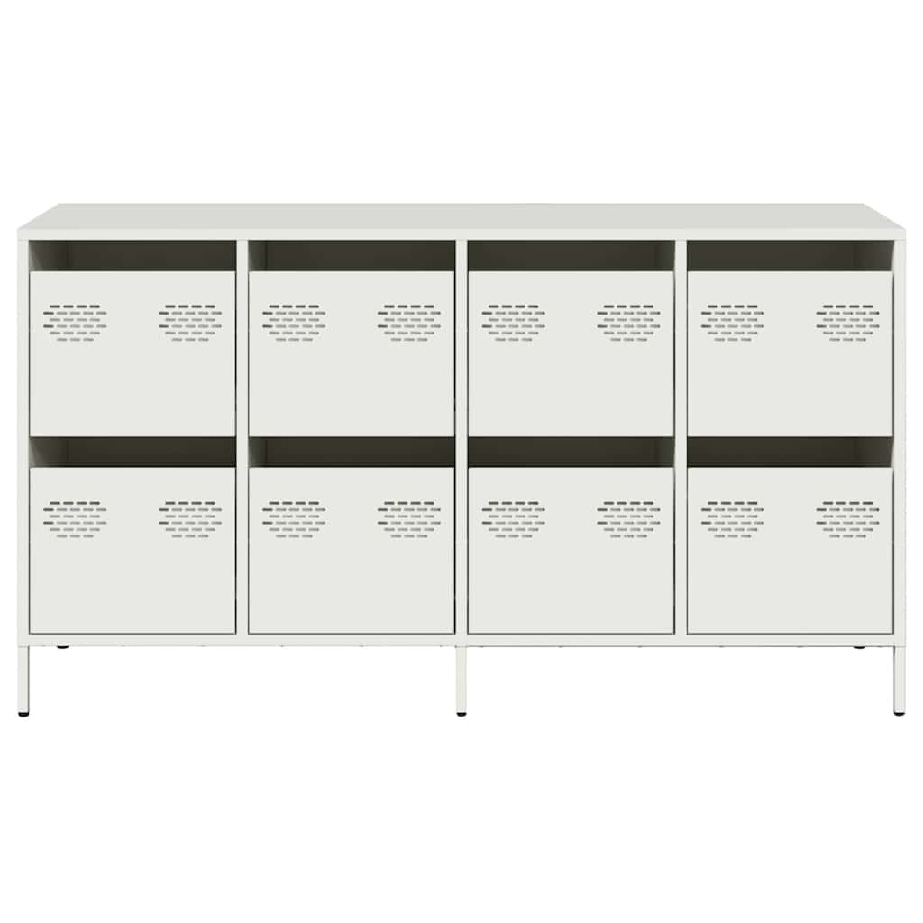 Dressoir 135x39x73,5 cm koudgewalst staal wit