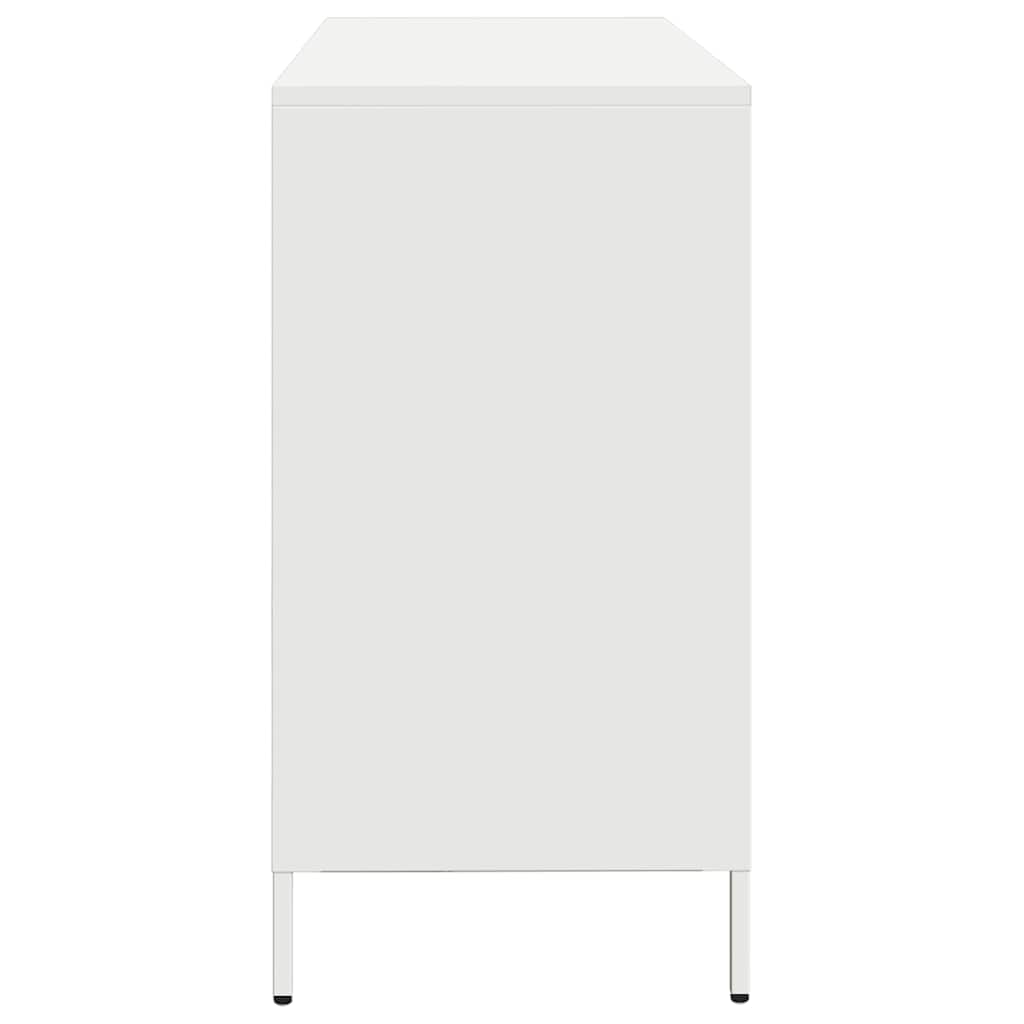 Dressoir 135x39x73,5 cm koudgewalst staal wit