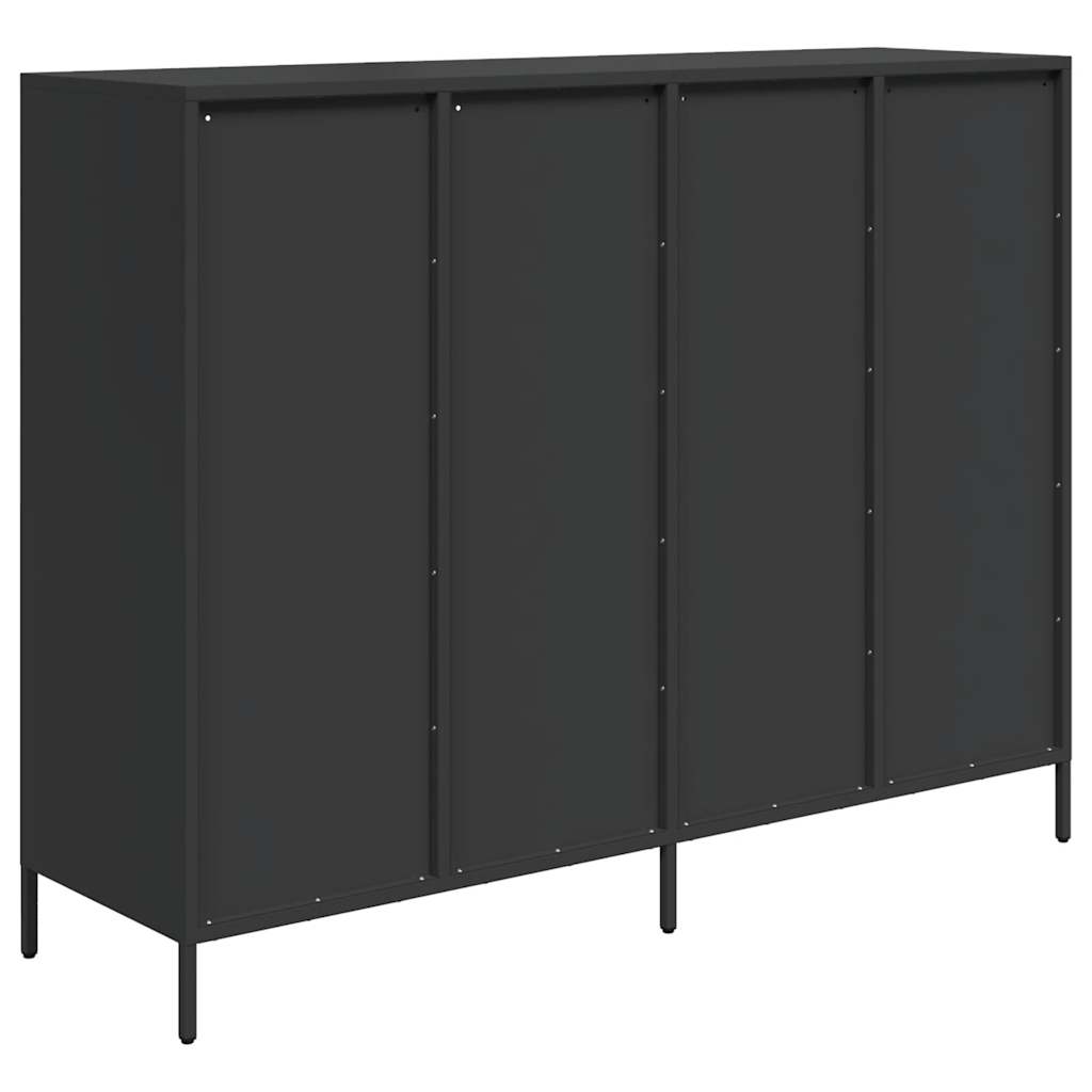 Dressoir 135x39x103,5 cm koudgewalst staal zwart