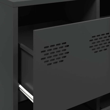 Dressoir 135x39x103,5 cm koudgewalst staal zwart