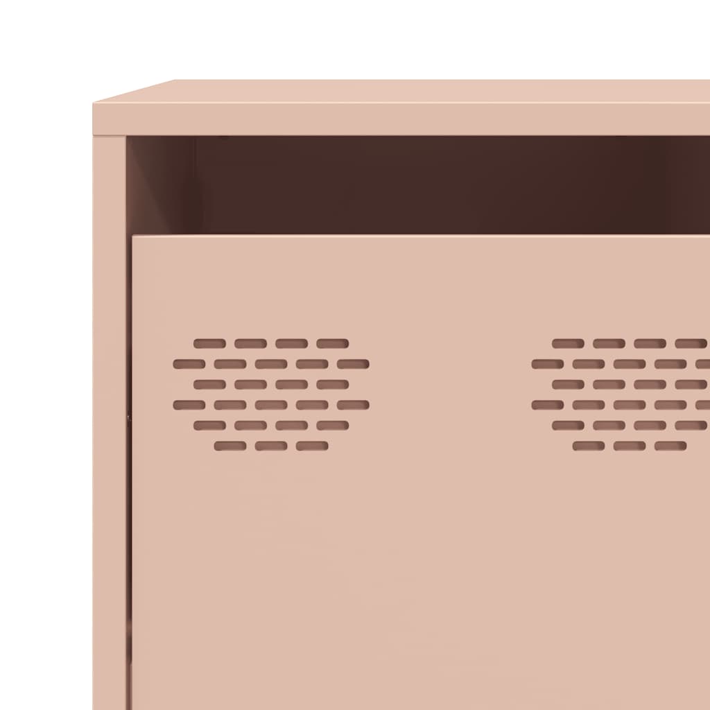 Dressoir 135x39x103,5 cm koudgewalst staal roze