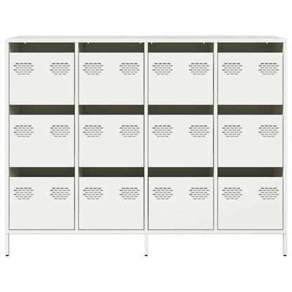 Dressoir 135x39x103,5 cm koudgewalst staal wit