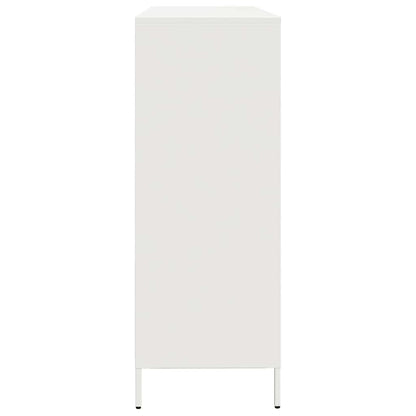 Dressoir 135x39x103,5 cm koudgewalst staal wit