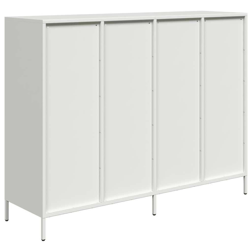 Dressoir 135x39x103,5 cm koudgewalst staal wit