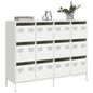 Dressoir 135x39x103,5 cm koudgewalst staal wit