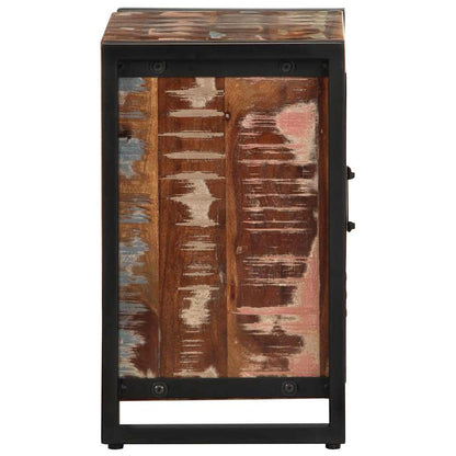 Nachtkastje 40x30x51 cm massief gerecycled hout meerkleurig