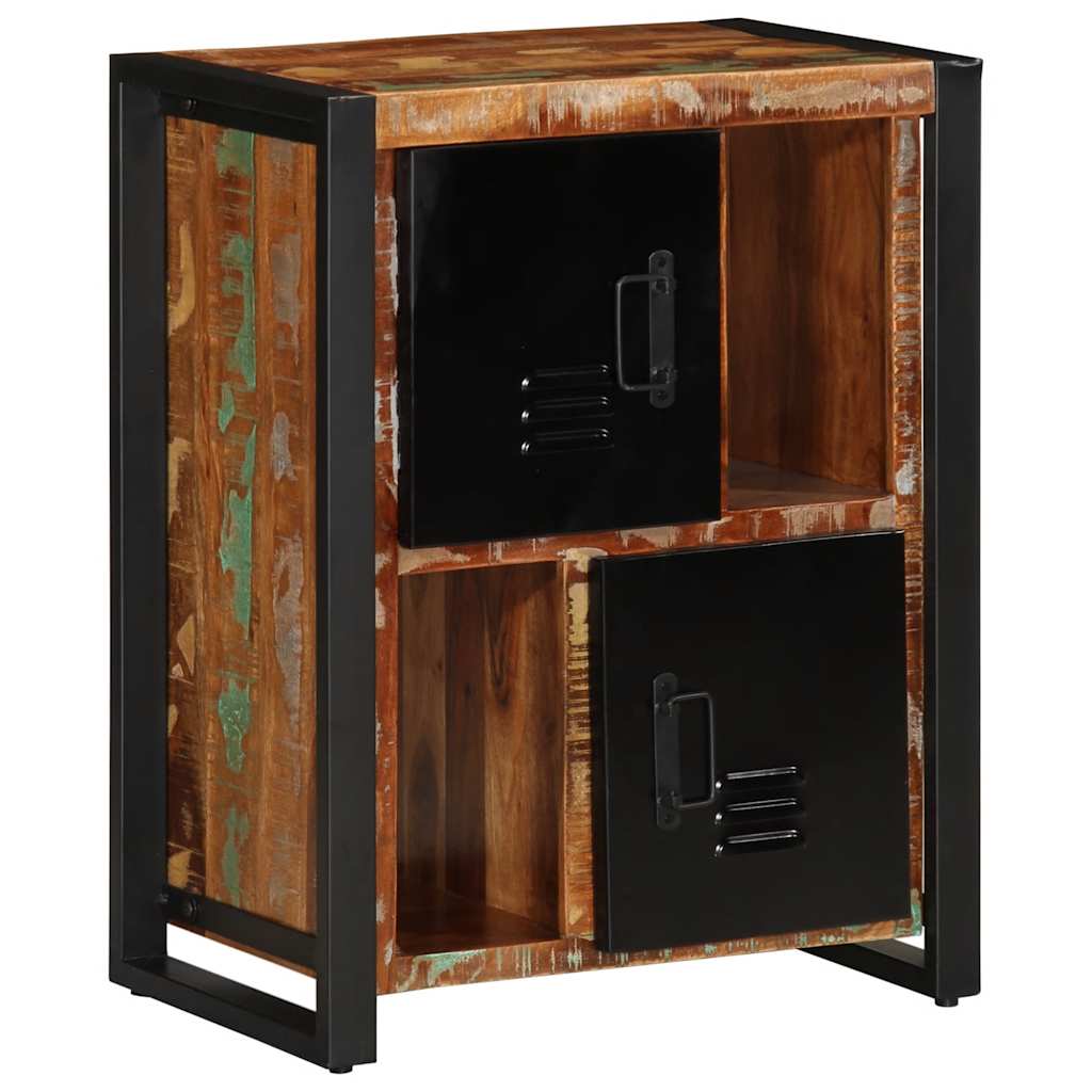 Dressoir 55x35x70 cm massief gerecycled hout meerkleurig