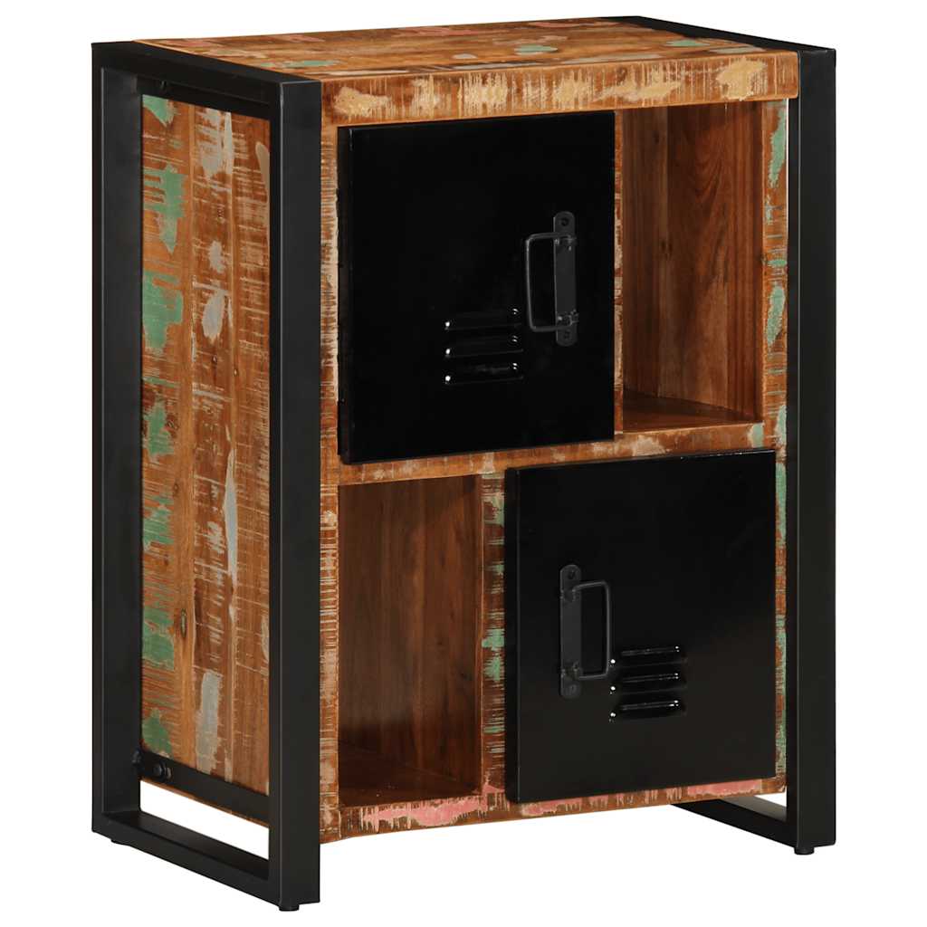 Dressoir 55x35x70 cm massief gerecycled hout meerkleurig