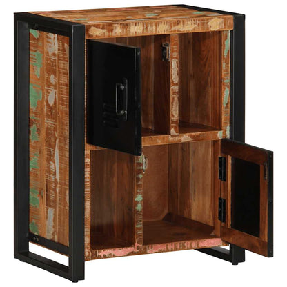 Dressoir 55x35x70 cm massief gerecycled hout meerkleurig
