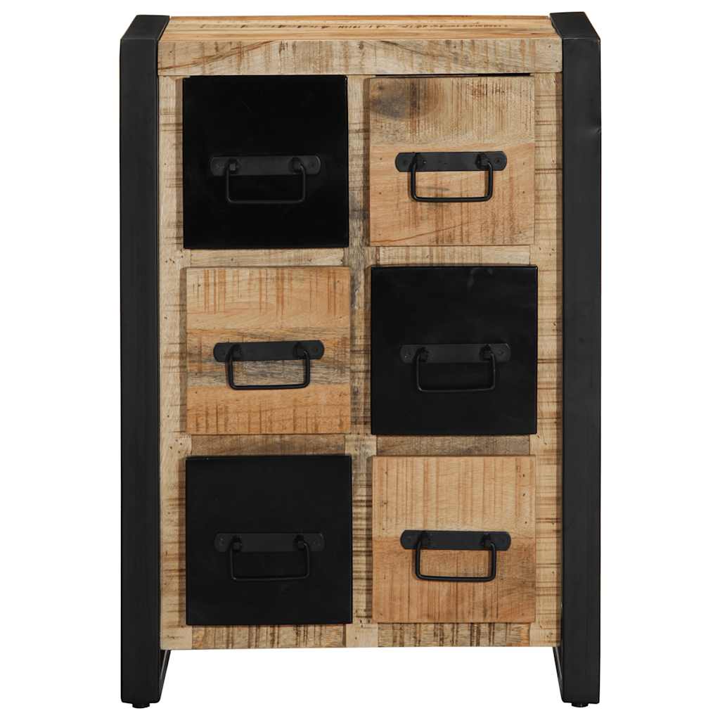 Dressoir 50x35x70 cm massief ruw mangohout