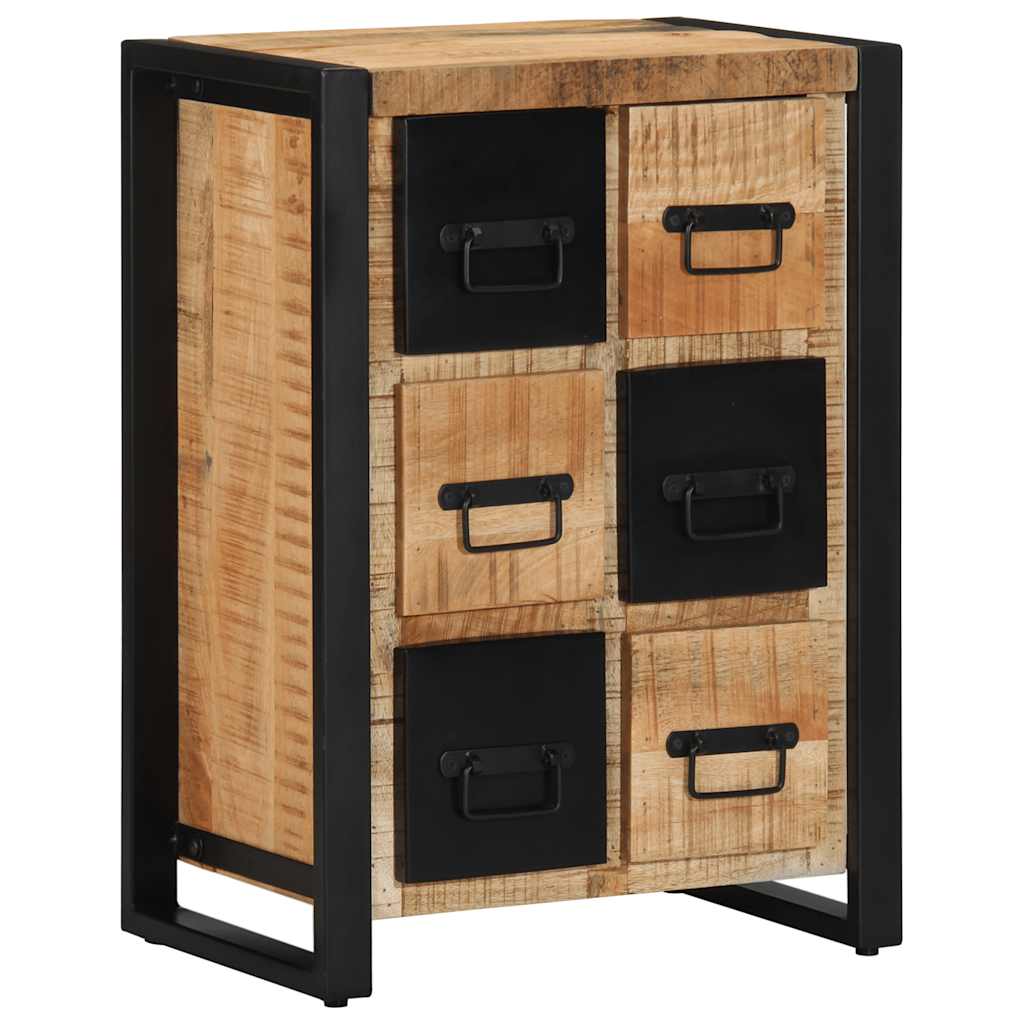 Dressoir 50x35x70 cm massief ruw mangohout