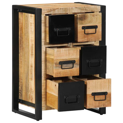 Dressoir 50x35x70 cm massief ruw mangohout