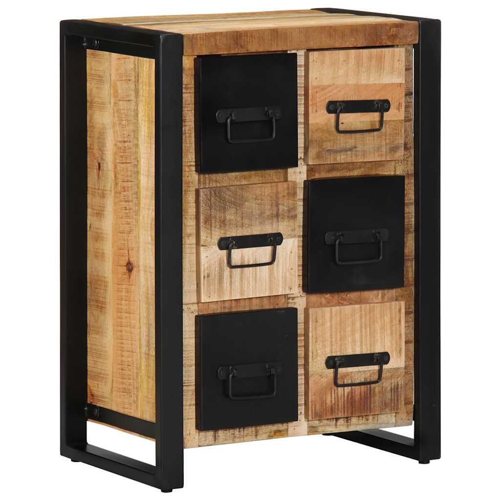Dressoir 50x35x70 cm massief ruw mangohout