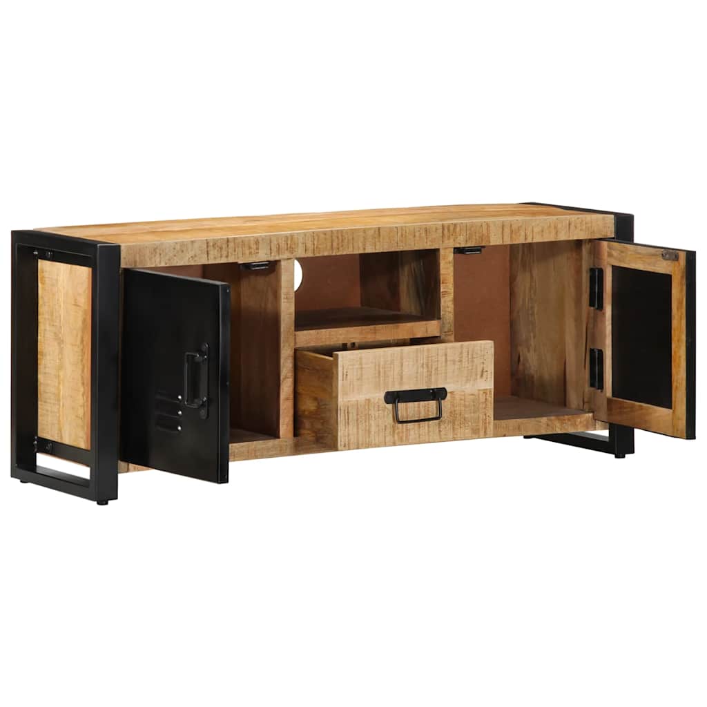 Tv-meubel 100x30x40 cm massief ruw mangohout