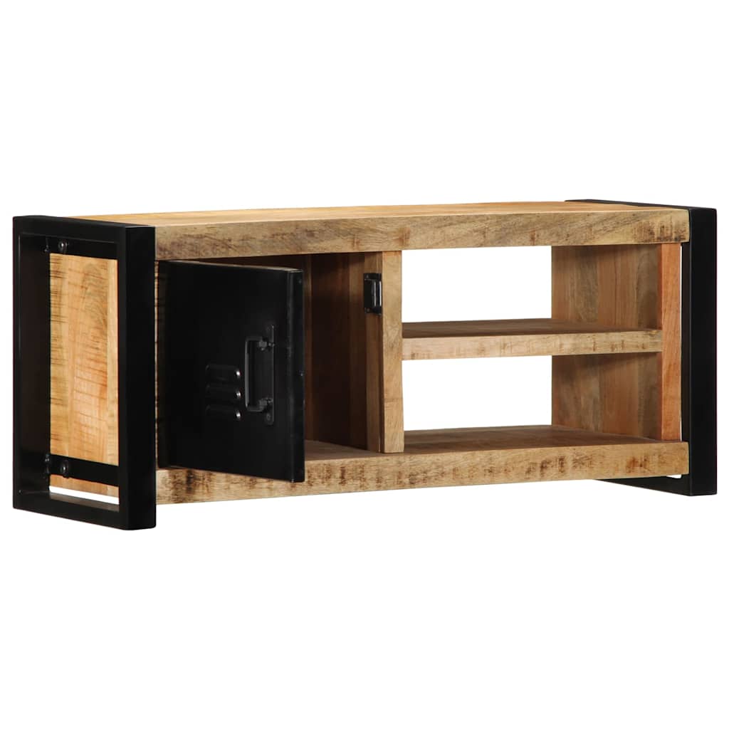 Tv-meubel 80x30x35 cm massief ruw mangohout