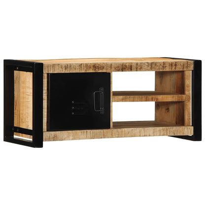Tv-meubel 80x30x35 cm massief ruw mangohout