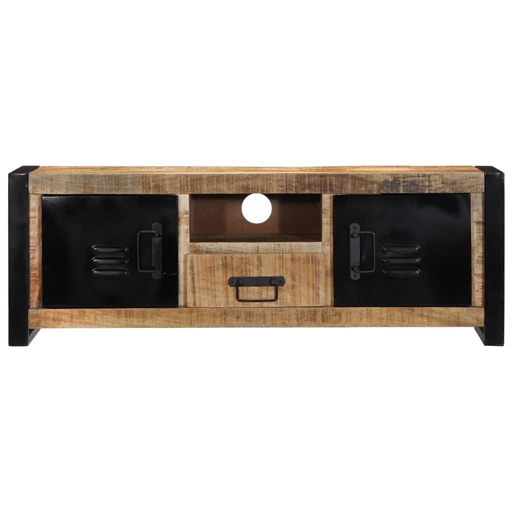 Tv-meubel 100x30x35 cm massief ruw mangohout