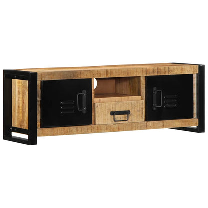 Tv-meubel 100x30x35 cm massief ruw mangohout