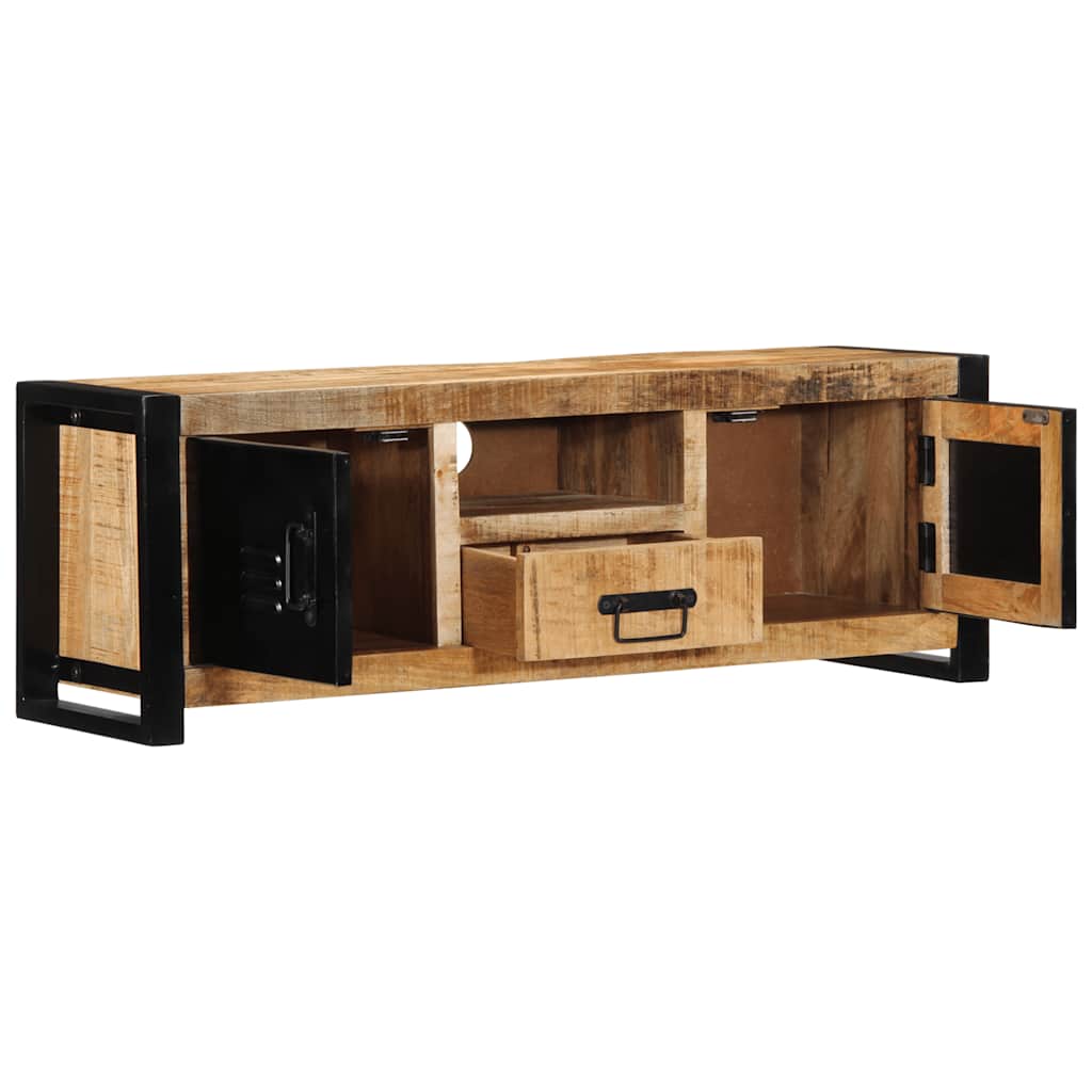Tv-meubel 100x30x35 cm massief ruw mangohout