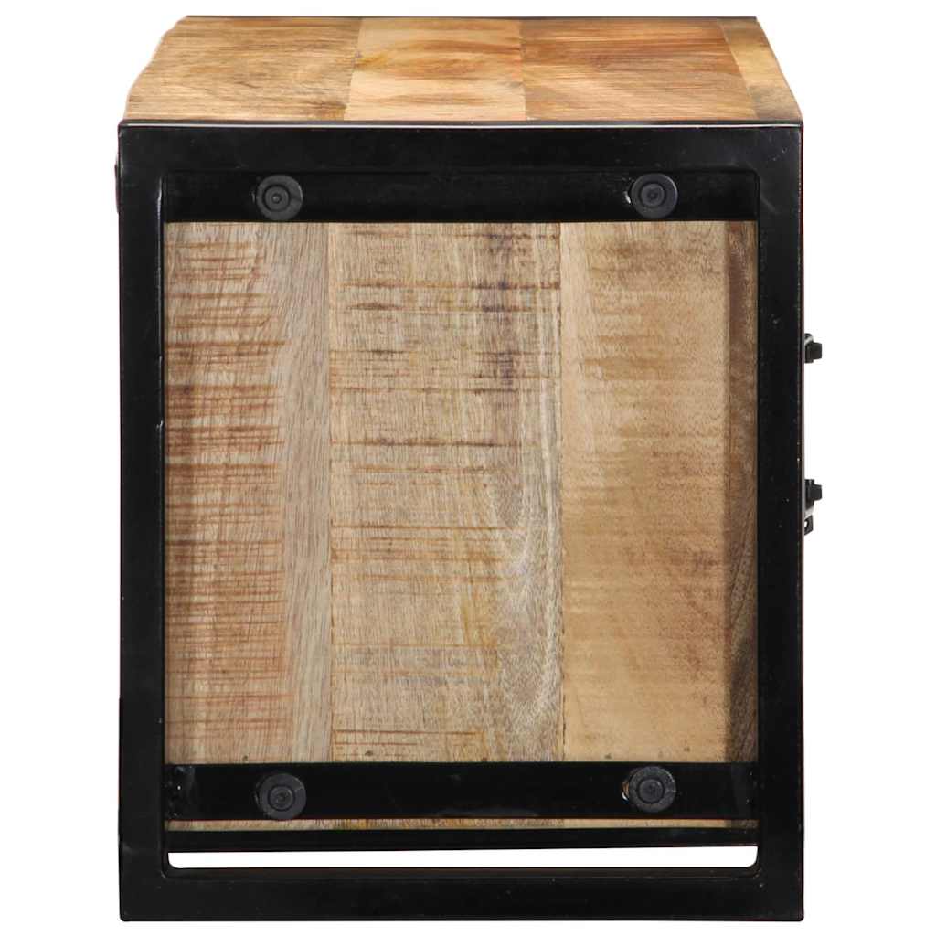 Tv-meubel 100x30x35 cm massief ruw mangohout