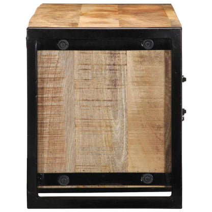 Tv-meubel 100x30x35 cm massief ruw mangohout