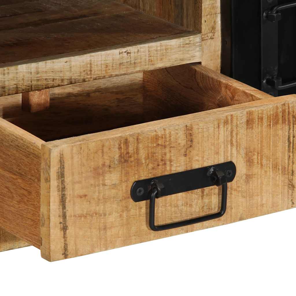 Tv-meubel 100x30x35 cm massief ruw mangohout