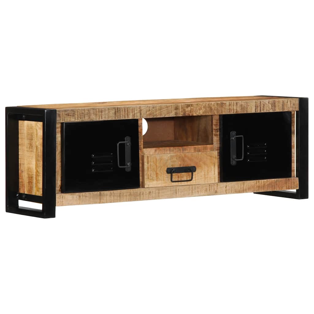 Tv-meubel 100x30x35 cm massief ruw mangohout