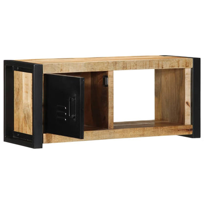 Tv-meubel 80x30x35 cm massief ruw mangohout
