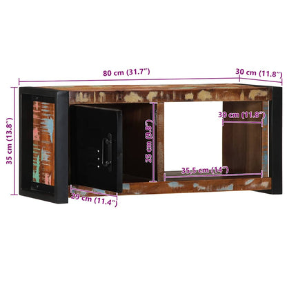 Tv-meubel 80x30x35 cm massief gerecycled hout