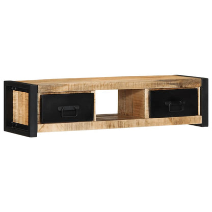 Tv-meubel 100x30x25 cm massief ruw mangohout