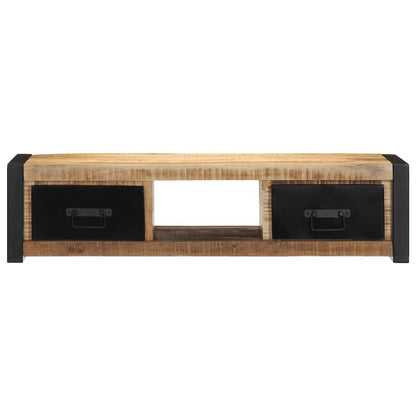 Tv-meubel 100x30x25 cm massief ruw mangohout