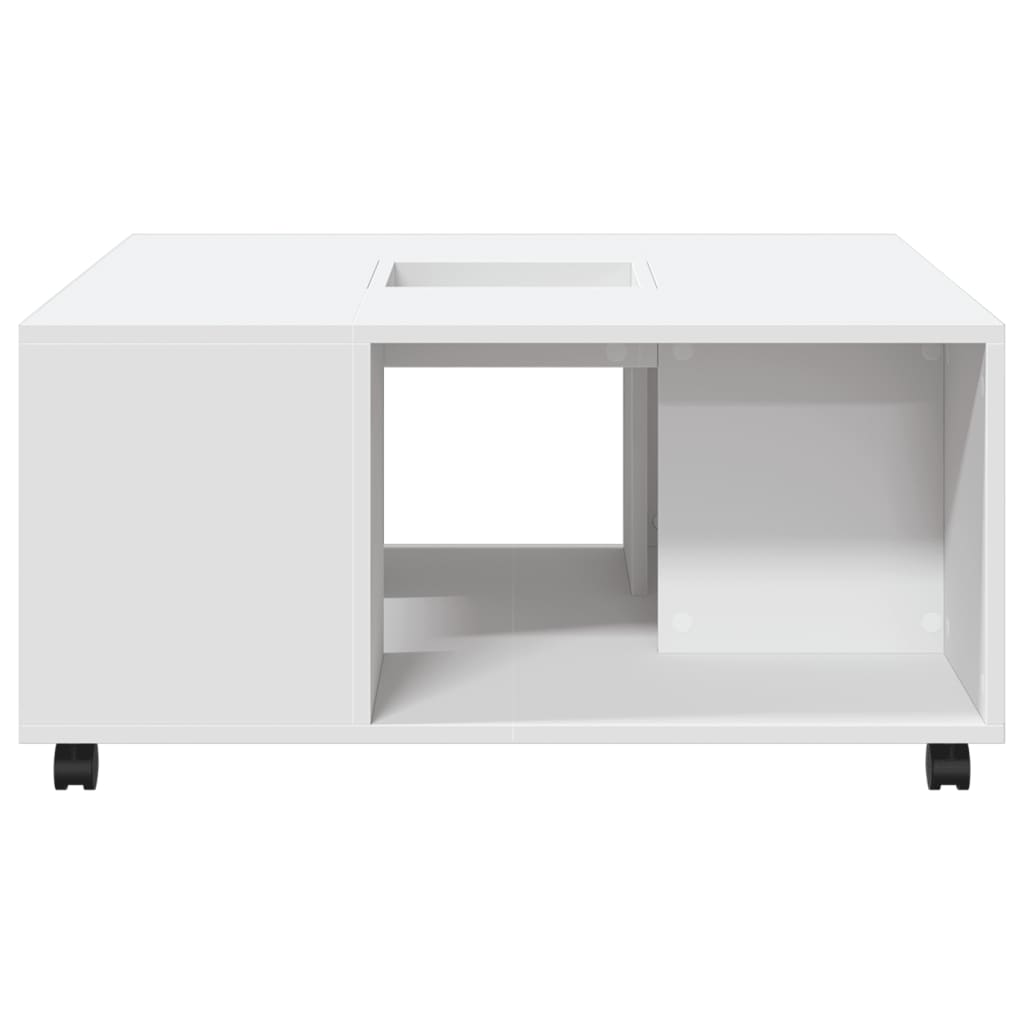 Salontafel 80x80x40 cm bewerkt hout wit