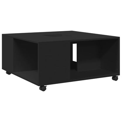 Salontafel 80x80x40 cm bewerkt hout zwart