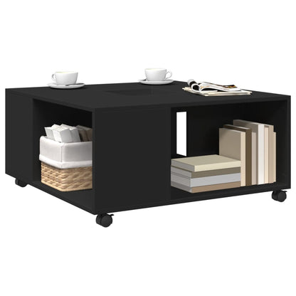 Salontafel 80x80x40 cm bewerkt hout zwart