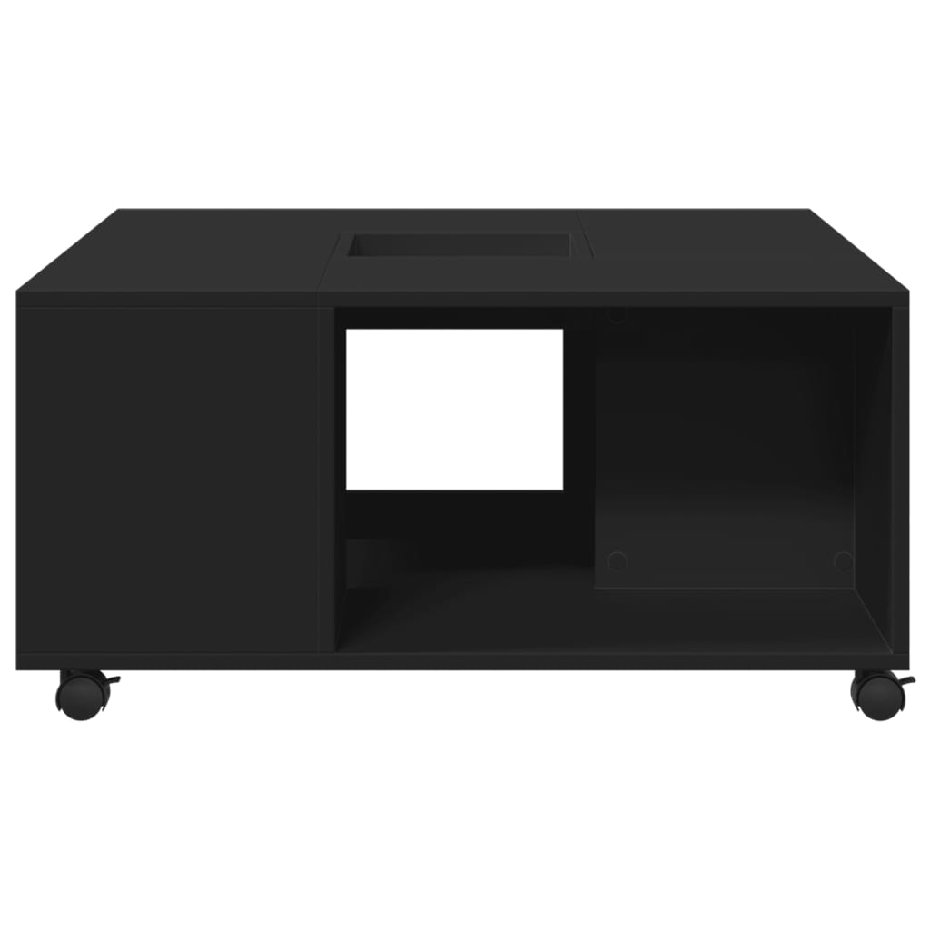 Salontafel 80x80x40 cm bewerkt hout zwart