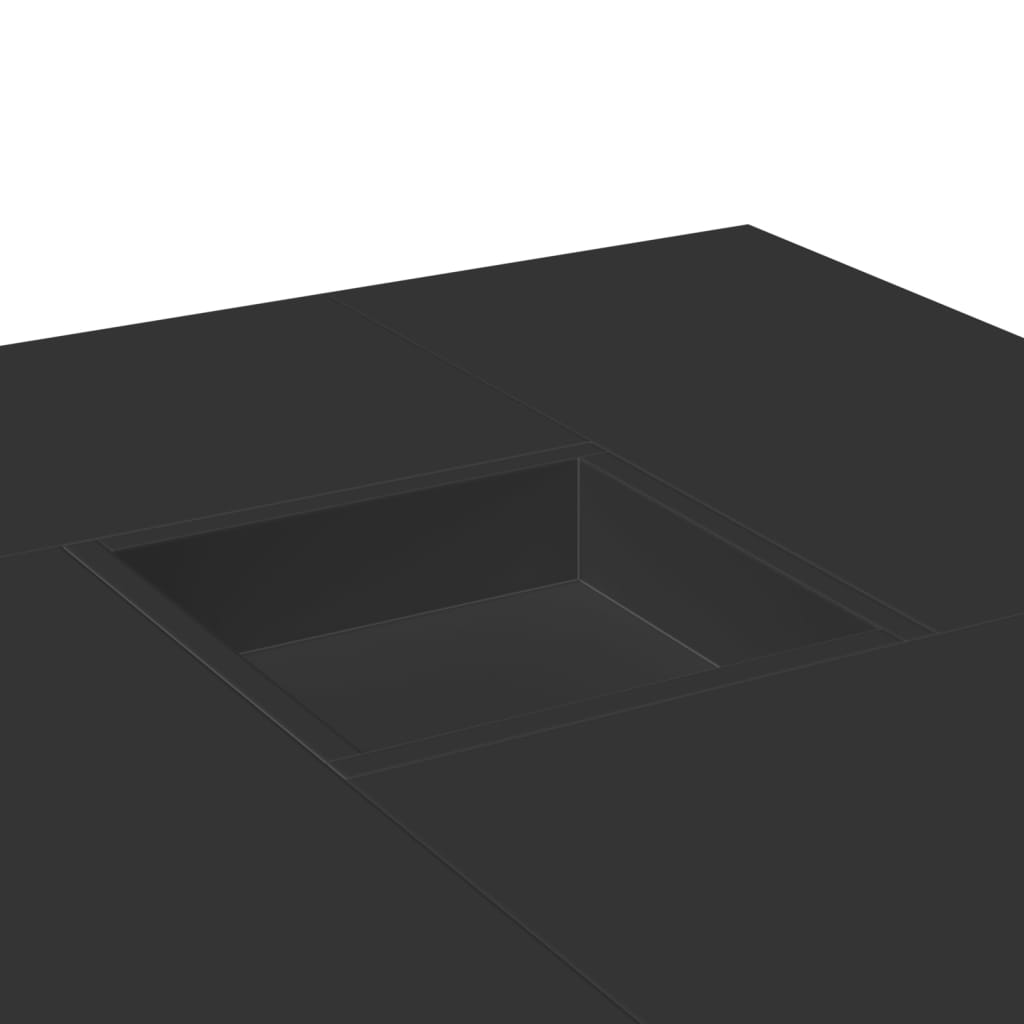 Salontafel 80x80x40 cm bewerkt hout zwart