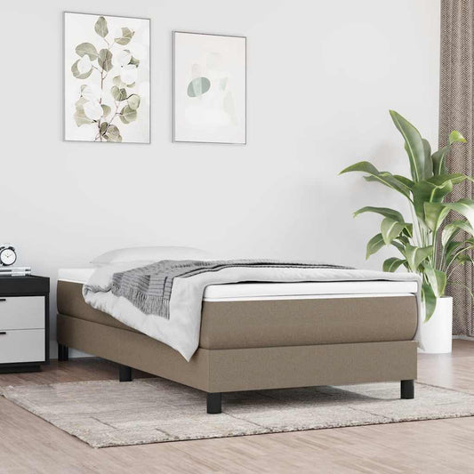 Pocketveringmatras voor kinderen 80x160 cm stof taupe