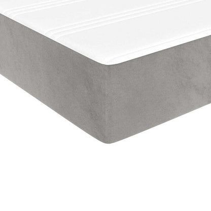 Pocketveringmatras voor kinderen 80x160 cm fluweel lichtgrijs