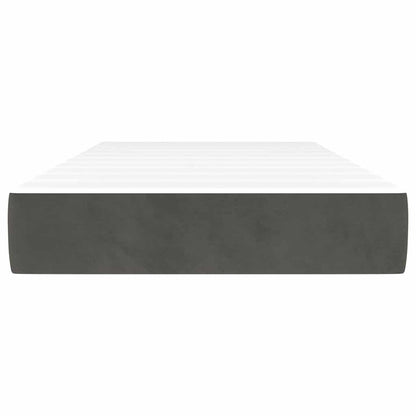 Pocketveringmatras 80x210x20 cm fluweel donkergrijs