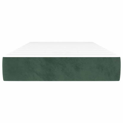 Pocketveringmatras 100x210x20 cm fluweel donkergroen