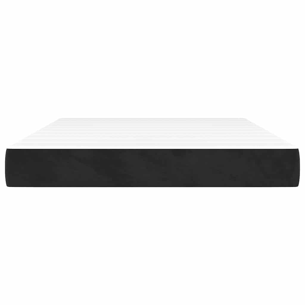 Pocketveringmatras 120x210x20 cm fluweel zwart