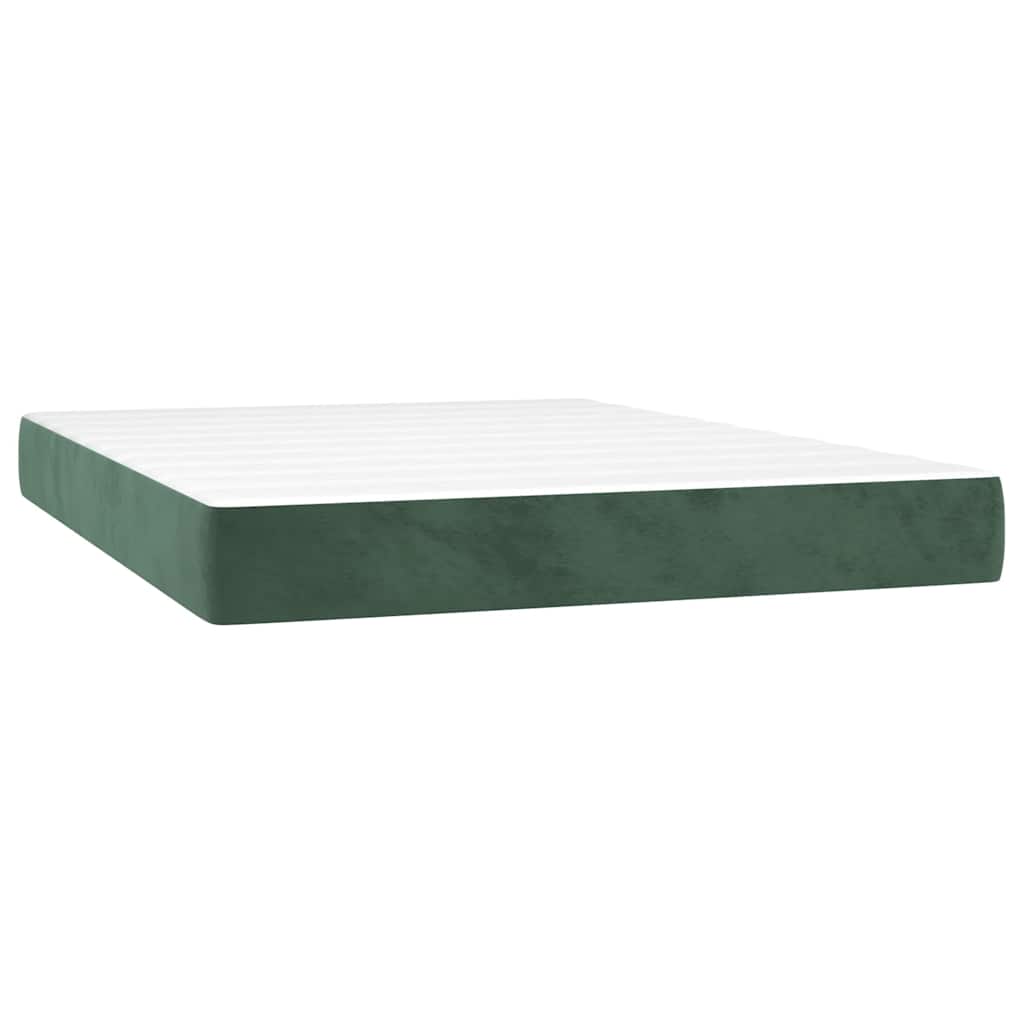 Pocketveringmatras 120x210x20 cm fluweel donkergroen